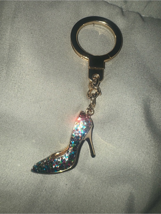 kate spade Accessories - Kate spade Gold High Heel Keychain, Fob Multicolor Glitter Accent. rare!
